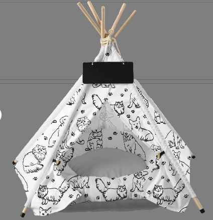 2023 hot sell accesorios para mascotas al mayor durable large soft pet products cat bed pet tent house dog teepee