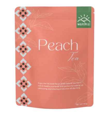 WANMAI29 Peach Tea in Kraft Steeping Bag Instant Honey Ginger Tea Custom Flavor Powder Tea Customized Packaging Style