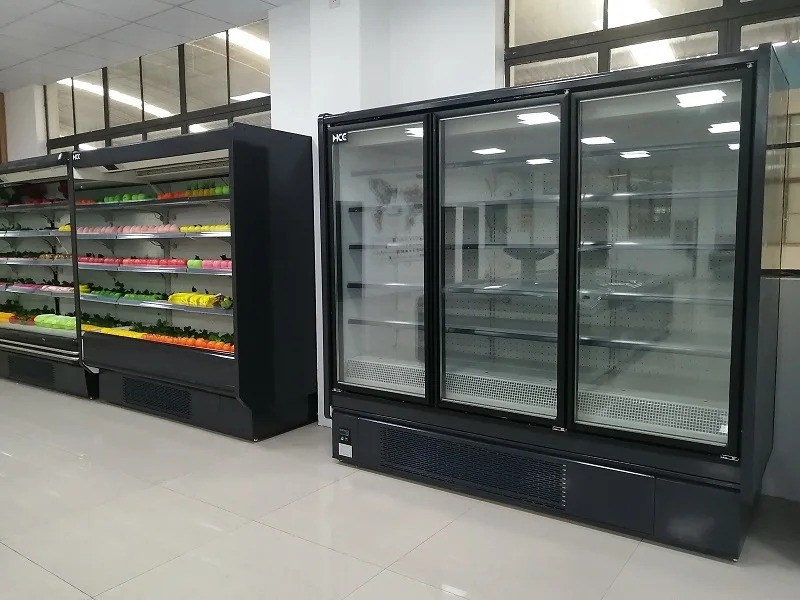 Supermarket ice cream fridge display freezer frozen food display freezer ice cream freezer