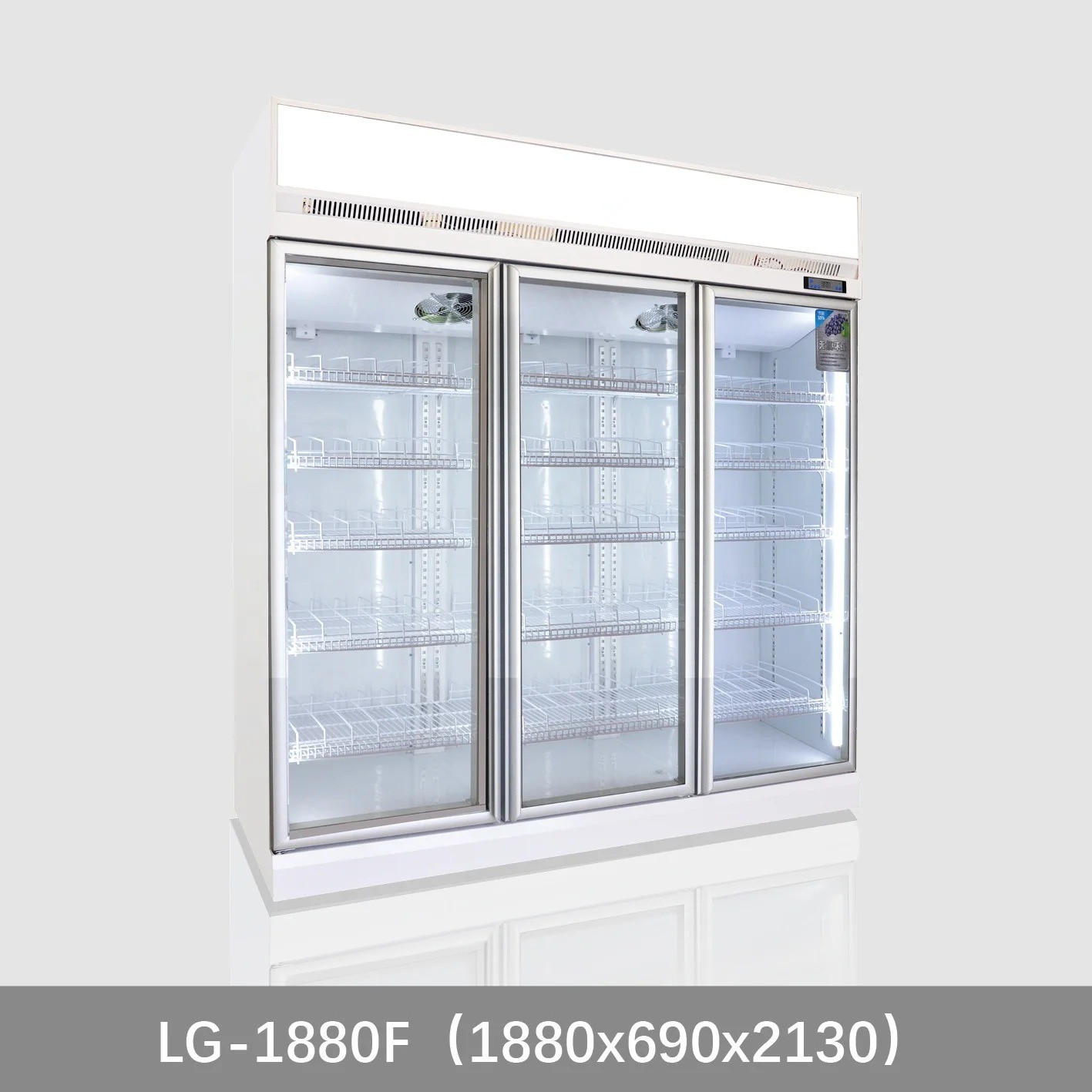 1335L display refrigeration equipment 3 door commercial refrigerator bottle cooler