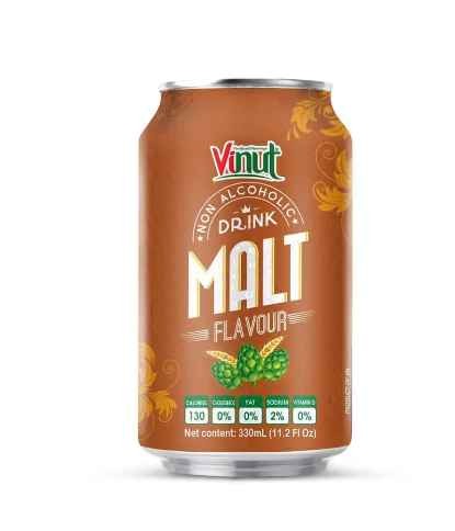 330ml can VINUT Non alcoholic drink Malt flavour Vietnam Suppliers Manufacturers
