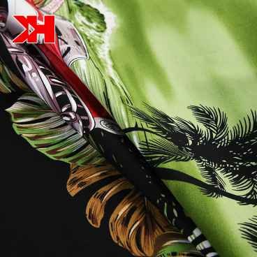 Kahn good price custom digital printed tropical plain cotton poplin fabric roll hawaiian 100% cotton fabric