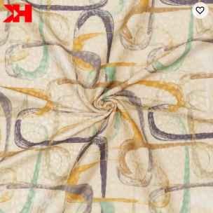 Kahn High Quality wholesale silk chiffon Polyester Satin Paisley Fabric For Dress Shirt Making