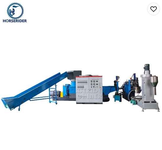 Waste Soft PP PE Film Compacting Pelletizing Plastic Recycling Granulator Machine