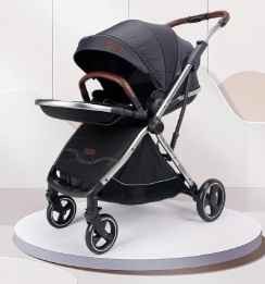 Wholesale custom luxury baby carriage Aluminum Frame One-Handed One-Step Fold Stands When Folded 3 In 1 Baby Strollers