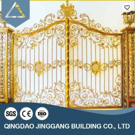 Outdoor Entrance Wrought Iron Big Gates Garden Fence Fencing, Trellis & Gates Fence Accessories Low Carbon Steel Metal Villa