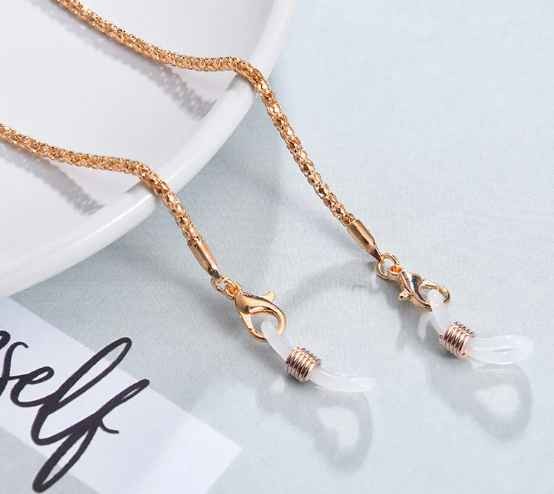 Eyewear Accessories Anti Slip Sunglasses Chain Gold-plated Eyeglasses Lanyard Metal Glasses Cord