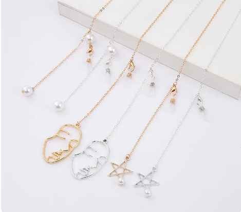 Creative personality girls with masksing, eyewear chain anti-slip anti-drop simple and generous latest jewelry chain