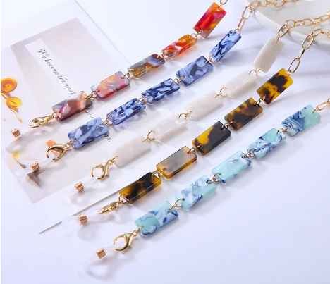 acrylic Fashion trend personality simple amber masking eyewear chain manufacturers custom multi-color diverse men and women