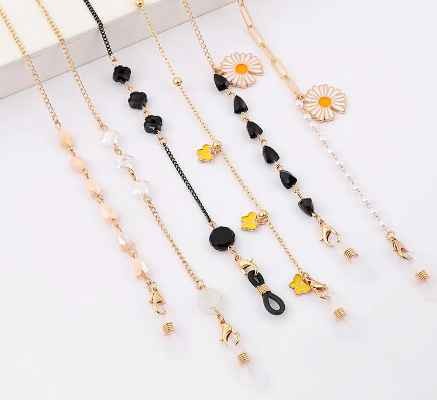 crystal Fashion girls versatile simple personality Korean metal neck manufacturers custom eyewear chain multicolor