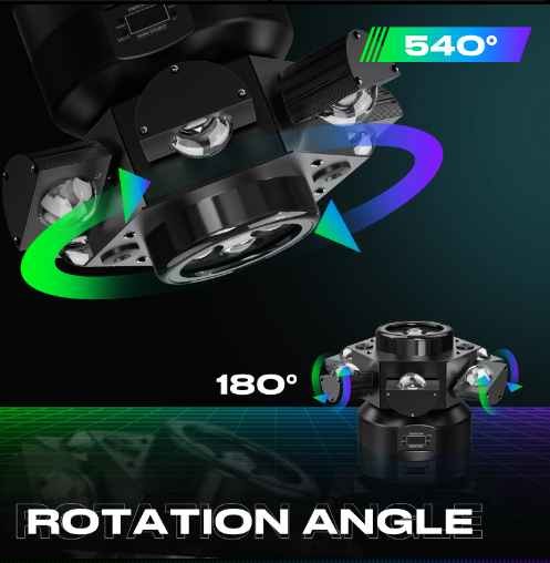 U`King 150W 6 Arms Profesional Lamp Leds Moving Head Light For Disco Music Pub Wedding Christmas Nightclub Rgbw Stage Lights