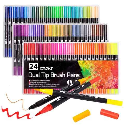 SINOART 12-120 customizable Colors Art marker Watercolor Pen Brush Markers Dual Tip Fineliner Drawing For art supplies