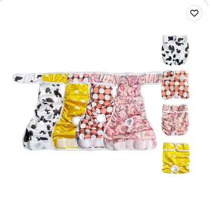 Female Dog Diaper Highly Absorbent Size Adjustable Doggie Diapers wrap washable reusable diaper for dogs