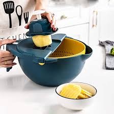 New 9 in 1 vegetable chopper bowl and colander set ful lstar cutting tool fruit vegetable chopper machine vegetable cutter
