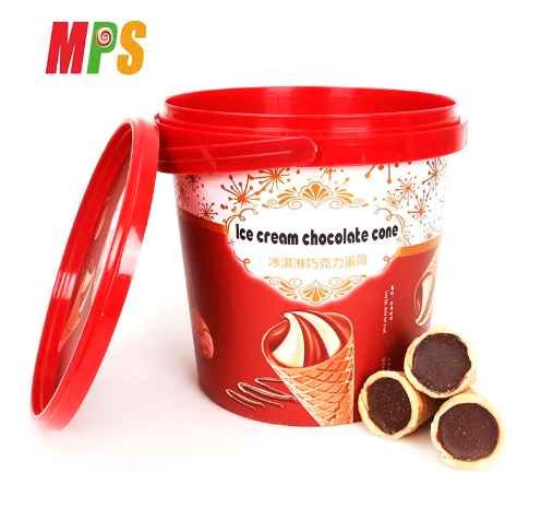 Wholesale custom premium mixed flavor chocolate cookie cup chocolate ice cream cone for supermarket