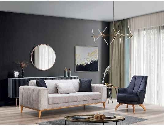 Best ANGELACOMA Odesa Wooden Skeleton Sofa Set Product Luxury Comfortable Home Furniture Living Room Modern Colorful Furniture