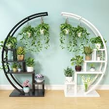 Crescent Shaped Living Room Home Multi-Layer Indoor Space Balcony Decoration Flower Shelf Planter Stand