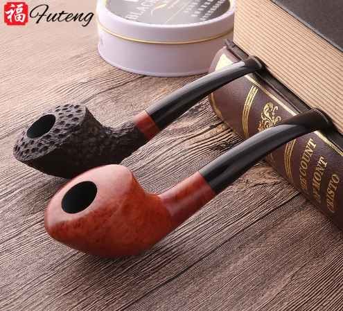 Futeng high quality wooden tobacco pipe briar wood handmade wholesale custom logo smoking pipe