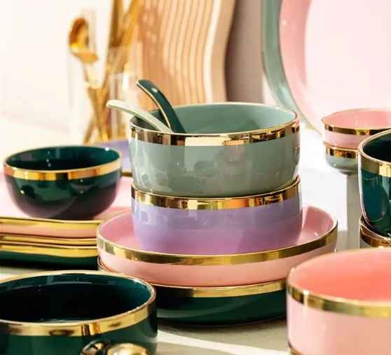 Tableware Home Used Dishes Set Plates Porcelain Ceramic Dinner sets Plate for Restaurant Hotel