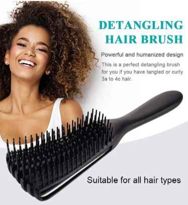 Plastic 8 Rows Width Adjustable Detangle Vent Hair Combs Scalp Massage Women Detangling Hair Brush