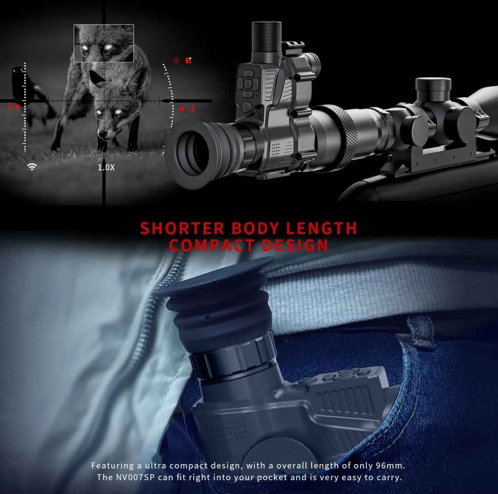 HENBAKER NV700S Magnification 4x-14x waterproof infrared monocular telescopic sight night vision
