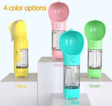 New Products 2023 Dog Supplies Water Dispenser Pet Water Cup Hot Sale Multifunctional Shovel Garbage Bag Pet Water Bottle