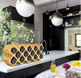 custom wall mount 18-Jar spice rack organizer kitchen wholesales bamboo wood stackable seasoning holder for countertop drawer