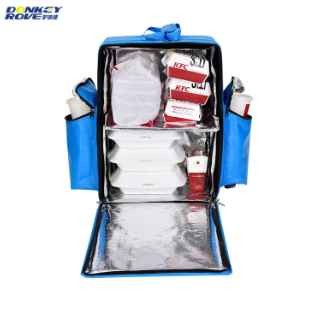 Large Waterproof Durable Motorcycle Pizza Delivery Box Insulated Food Delivery Backpack