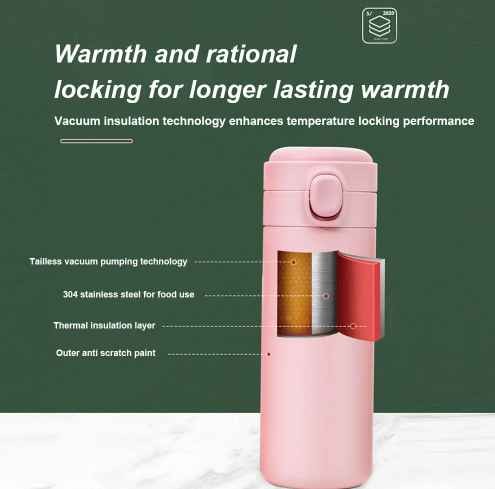 Sports Vacuum Flask Stainless Steel Bpa Free Water Bottle With Lid