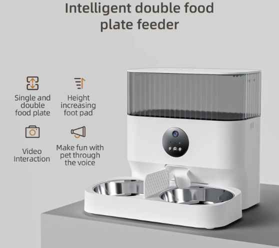 Best selling professional oem odm 5L large capacity dog cat pet double bowl feeder
