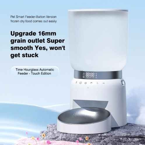 4.2L beautiful luxury design timed touch control dog cat food dispenser smart pet feeder