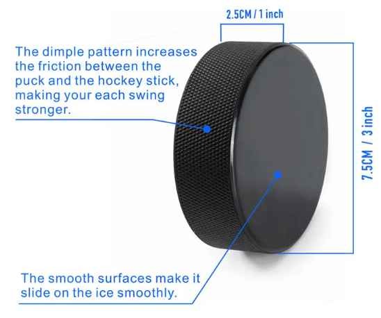 Factory Wholesale 100 Pieces Pack Black Rubber Practice Ice Hockey Puck