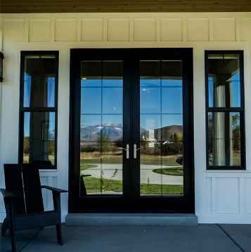 AS2047 aluminium alloy front arch glass doors casement interior exterior door for villa for nigeria on sale lock patch fitting