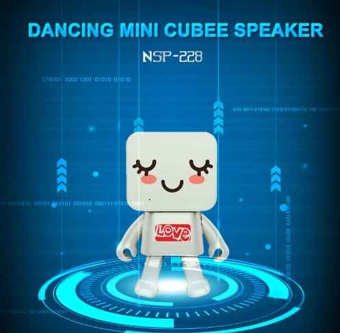 Portable Original Patented Mini Bluetooth Dancing Cube Speaker Wireless Santa shape for Christmas free sample for VIP customers