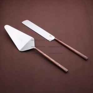 Luxury Style Stainless Steel Wood Handle Cake Serving set for kitchenware & Bakeware at Lower Cake Server Set kitchen tools