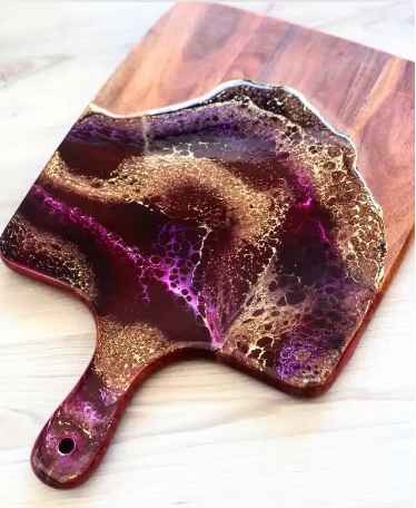Luxury Style Wood And Resin Cheese Board Manufacturer from India Office Party And Restaurant Used Latest Design At Hot selling