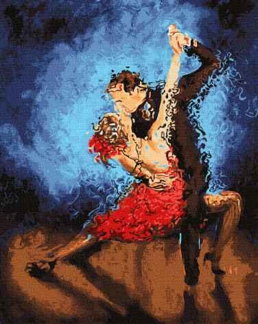 Dancing Couple Wall Frame Picture Painting Hand Printed Wall Art Abstract