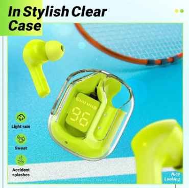Transparent crystal case wireless tws t6 air31 air 31 t8 in ear gaming noise cancelling earbuds earphone headphones transparent
