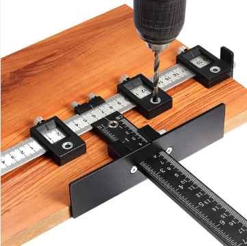 Multi-function Drill Punch Locator Furniture Adjustable Drilling Dowelling Hole Saw Punch Locator