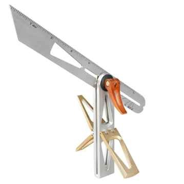 Bevel Woodworking Marking Gauge Multi-Functional Stainless Steel Adjustable Angle Measuring Ruler Sliding