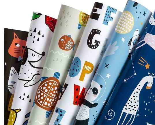 gift cartoon lovely animal design wrapping paper kids for party