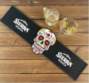 OEM Logo Soft PVC Custom Rubber Bar Mat Bar Drip Beer Rail Mats Bar Runner Supplies