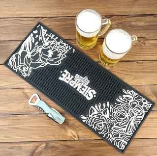 PVC Bar Mats With Liquor Logo On Sale Coffee Bar Spill Mats