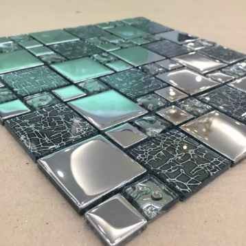customized design available mosaic tile Fashion Style Glass Mosaic Tile for Kitchen Backsplash Wall Decoration Glass mosaic Tile