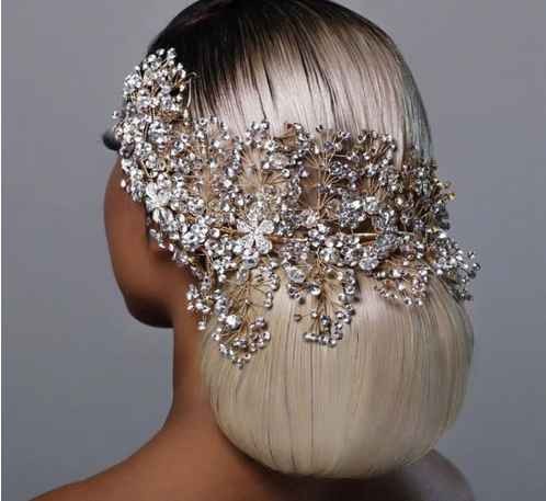 Wholesale Wedding bridal Headband Handmade hair Prom fancy Flower headband tiara crown