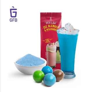 Malaysia Latest Arrival Halal Certified Instant Sweet Blue Pre-mix Ice Bubble Gum Taiwan, China Bubble Tea Powder 1kg