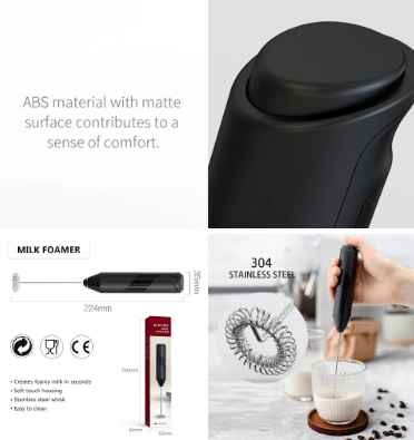 Hot Sale 2022 New Handheld Creative Stainless Steel Portable Electric Egg Beater Coffee Mixer Milk Frother