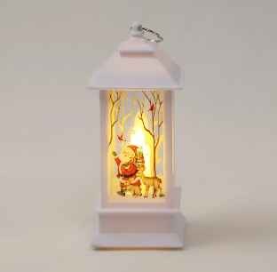 Merry Christmas decoration high quality plastic Christmas table ornament with led lights mini lantern for home decor