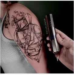 1000mah 2 Batteries Professional Wireless Rotary Tattoo Pen Machine for Body Art