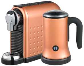Espresso and cappuccino NP capsules machine with milk frother for office
